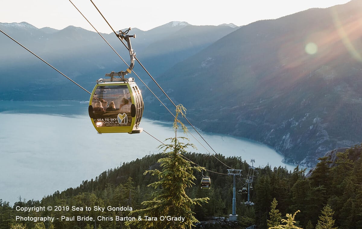 view from top of Sea-To-Sky gondola in Squamish